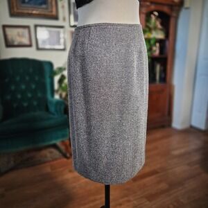 Le Suit Womens Herringbone Pencil Skirt Career Office Chic Knee Length